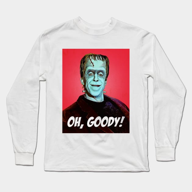 Herman Munster Long Sleeve T-Shirt by creativespero